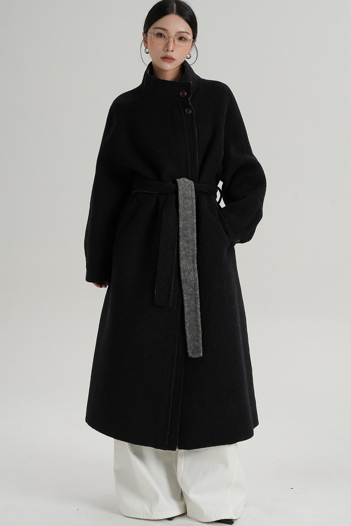 Elongated Temperament Wool Blend Coat