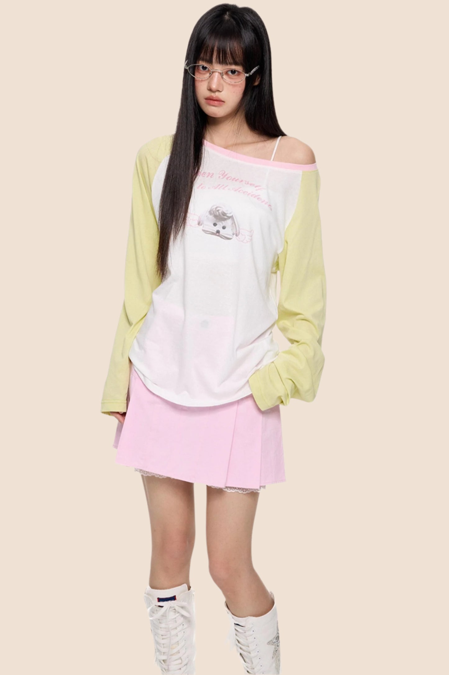Color Block Sun Protection Smock Top