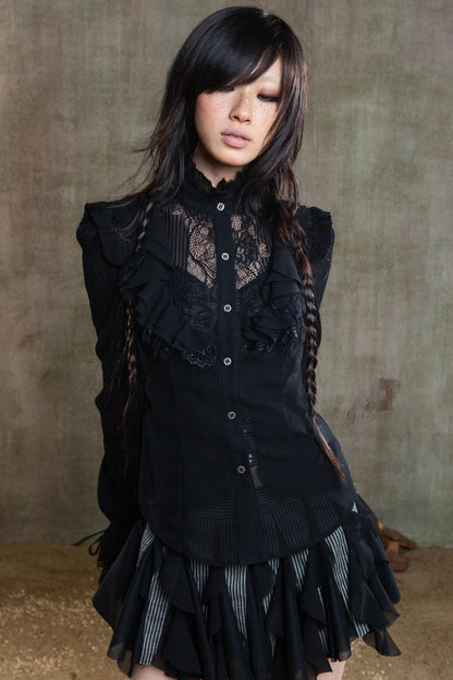 Chiffon Court Tunic Shirt