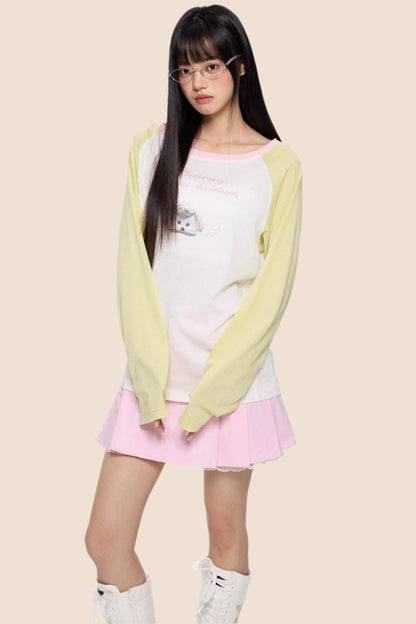 Color Block Sun Protection Smock Top