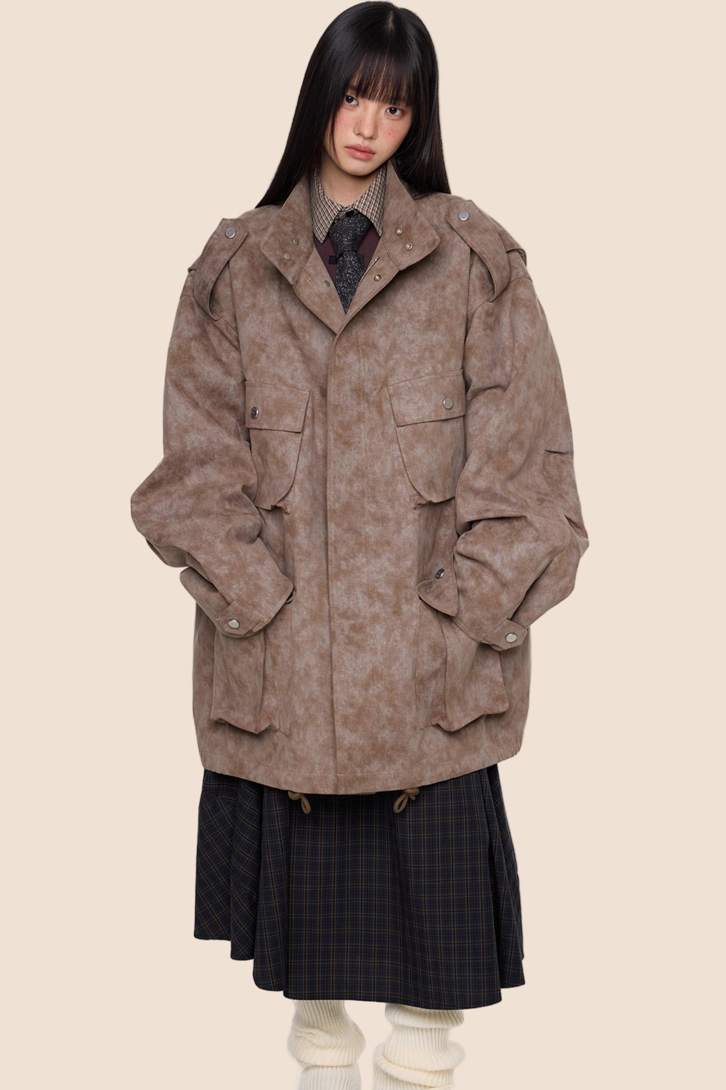 Stand Up Vintage Midi Jacket