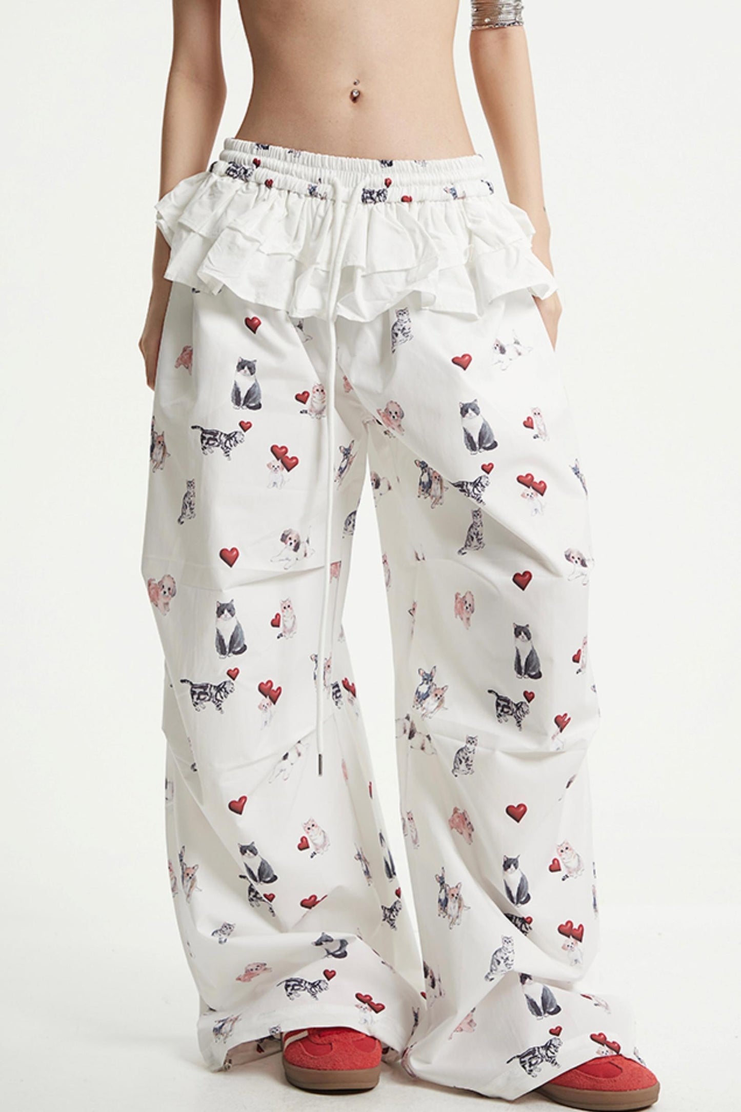 White Wide Leg Pants