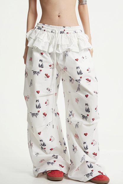 White Wide Leg Pants