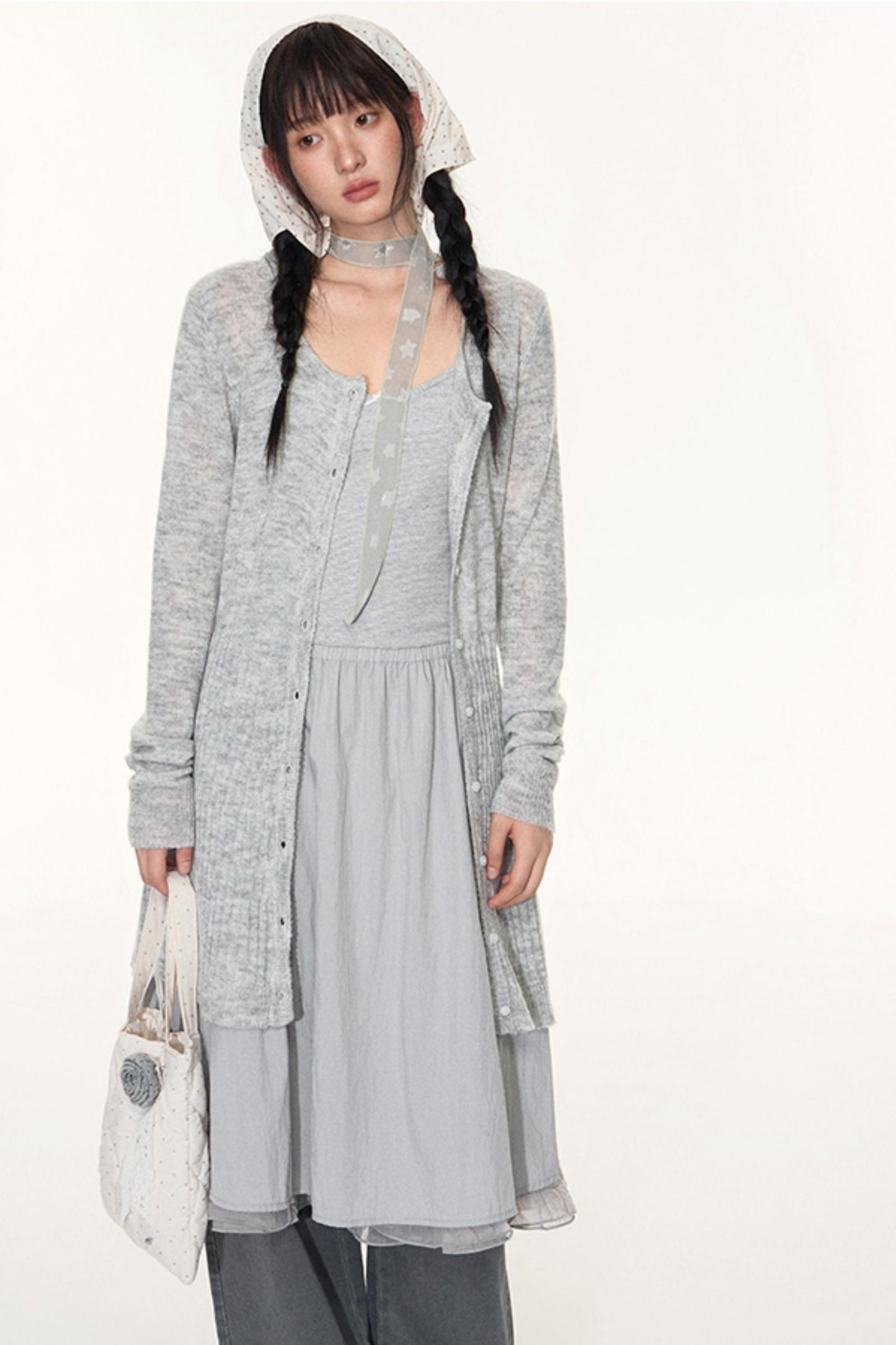 Star Jacquard Knit Cardigan Top