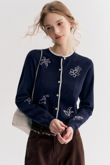Dream Garden Embroidered Cardigan