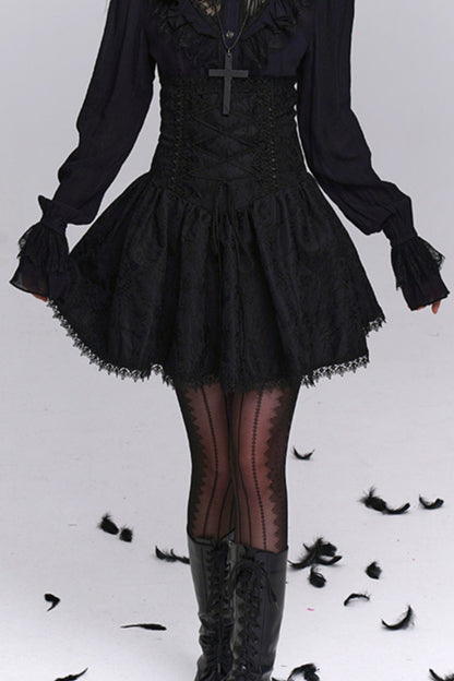 Ghost Gothic High-Waisted Skirt