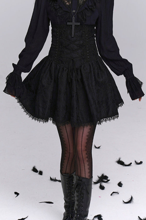 Ghost Gothic High-Waisted Skirt