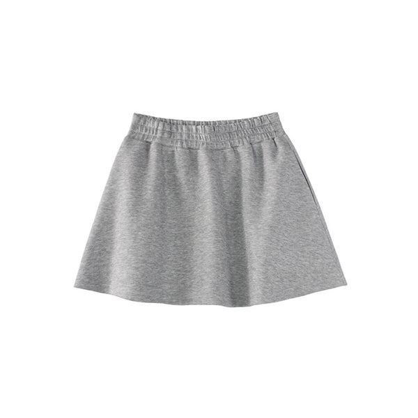 두꺼운 플리스 후드 스웨트셔츠 & 치마 세트 