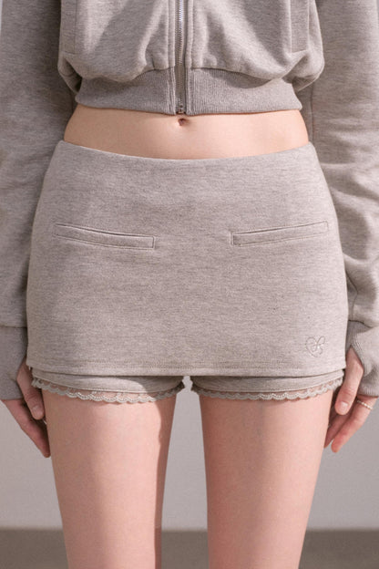 Short Hoodie Cardigan Set-Up