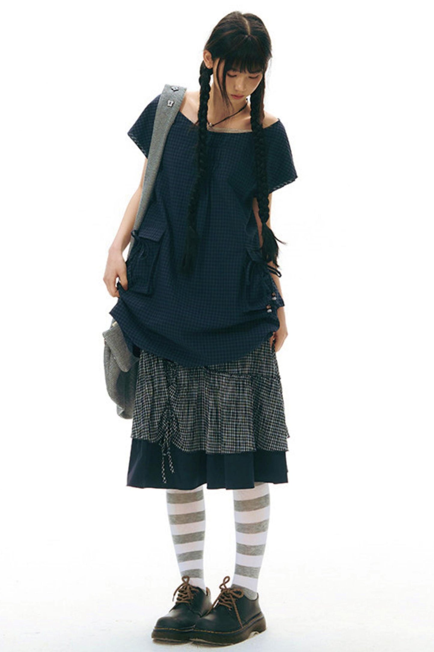 Plaid Multi-Layer Cake Skirt