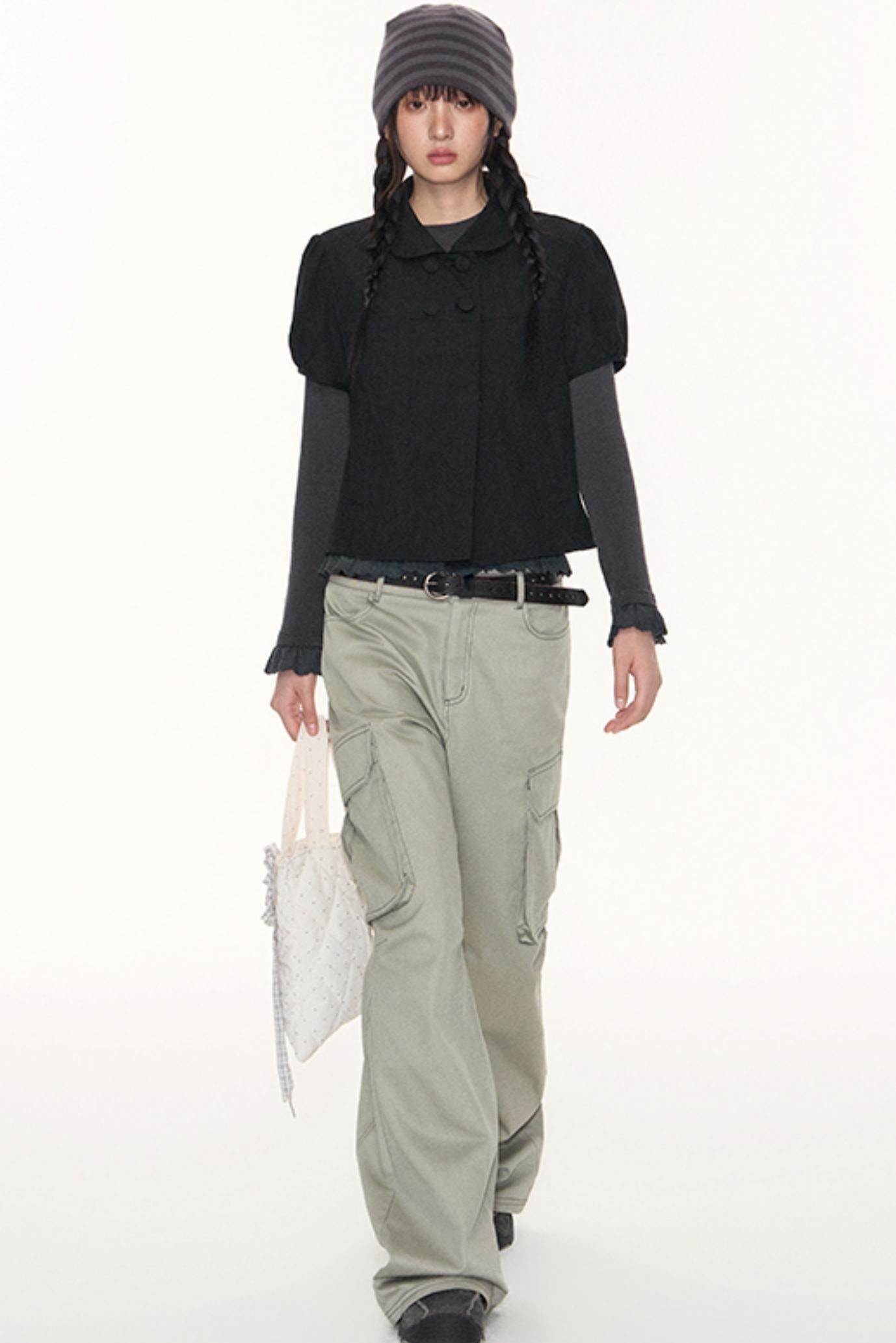 Vintage Pleated Cargo Pants
