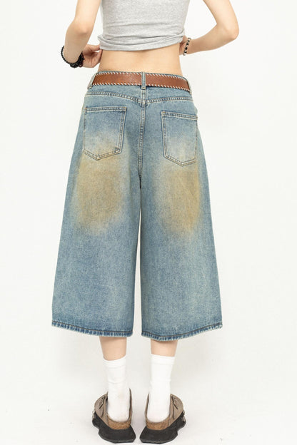 Washed Yellow Shorts