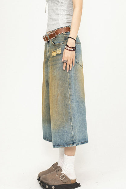 Washed Yellow Shorts