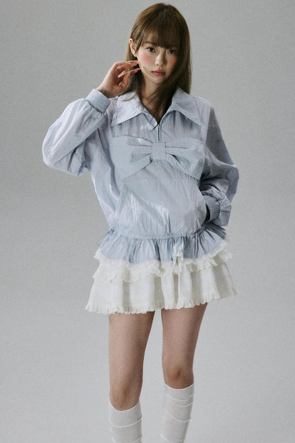 Sweetheart Bow Embroidered Blouse