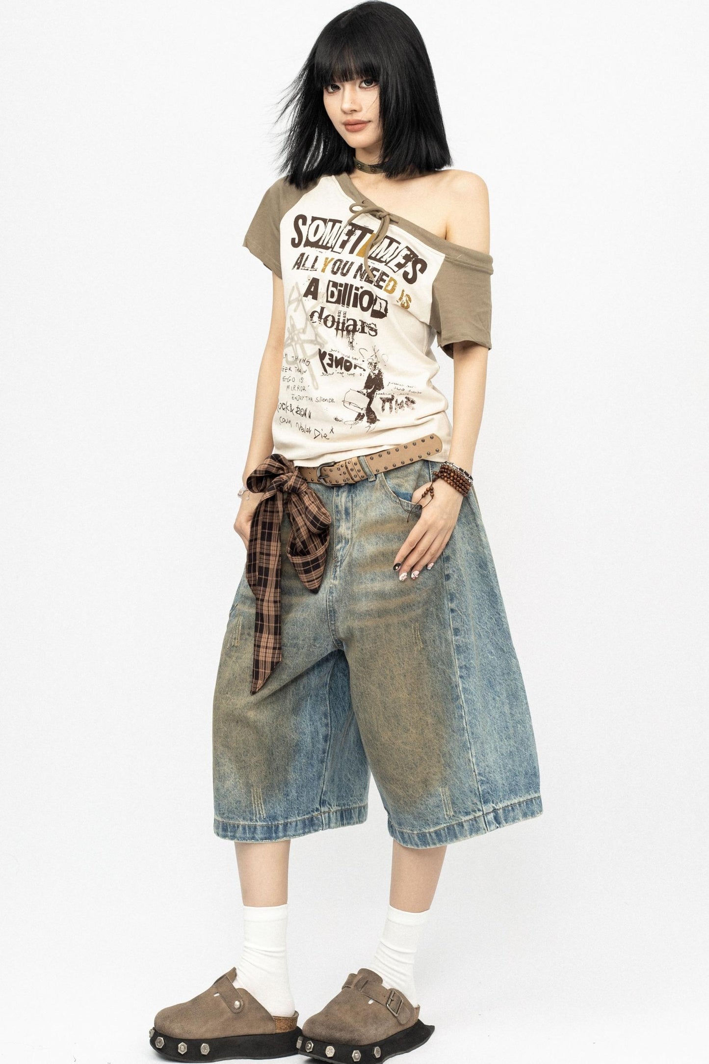 Washed Yellow Shorts