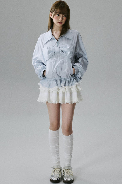 Sweetheart Bow Embroidered Blouse