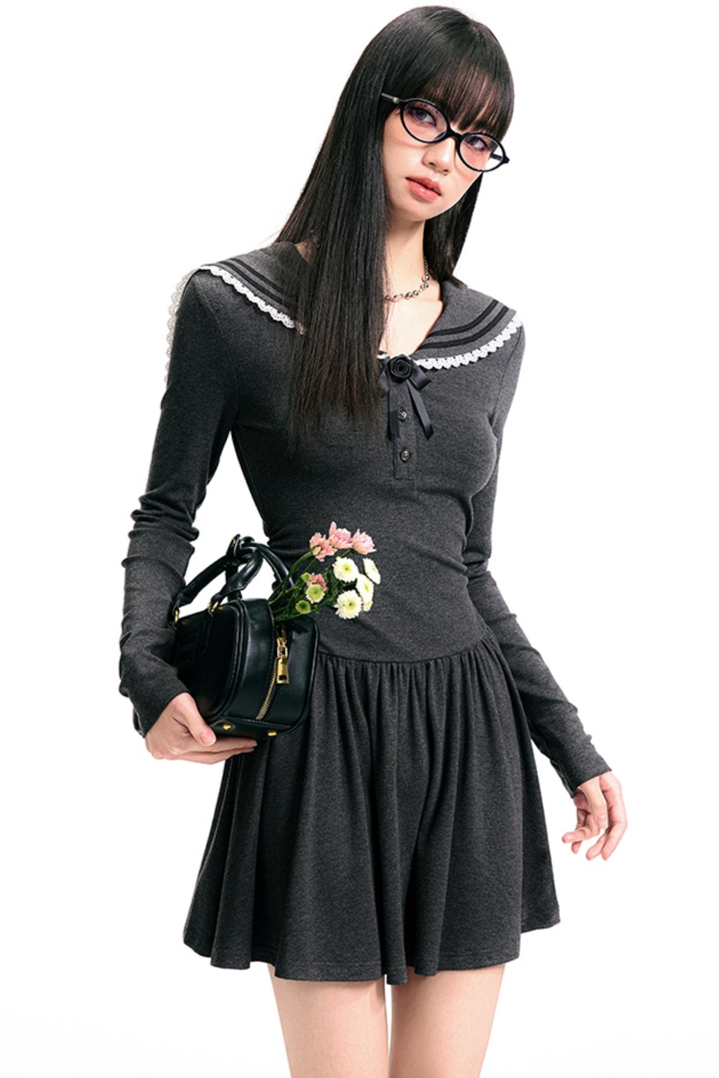 Pleated Sailor Dress