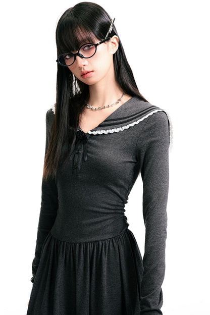 Pleated Sailor Dress