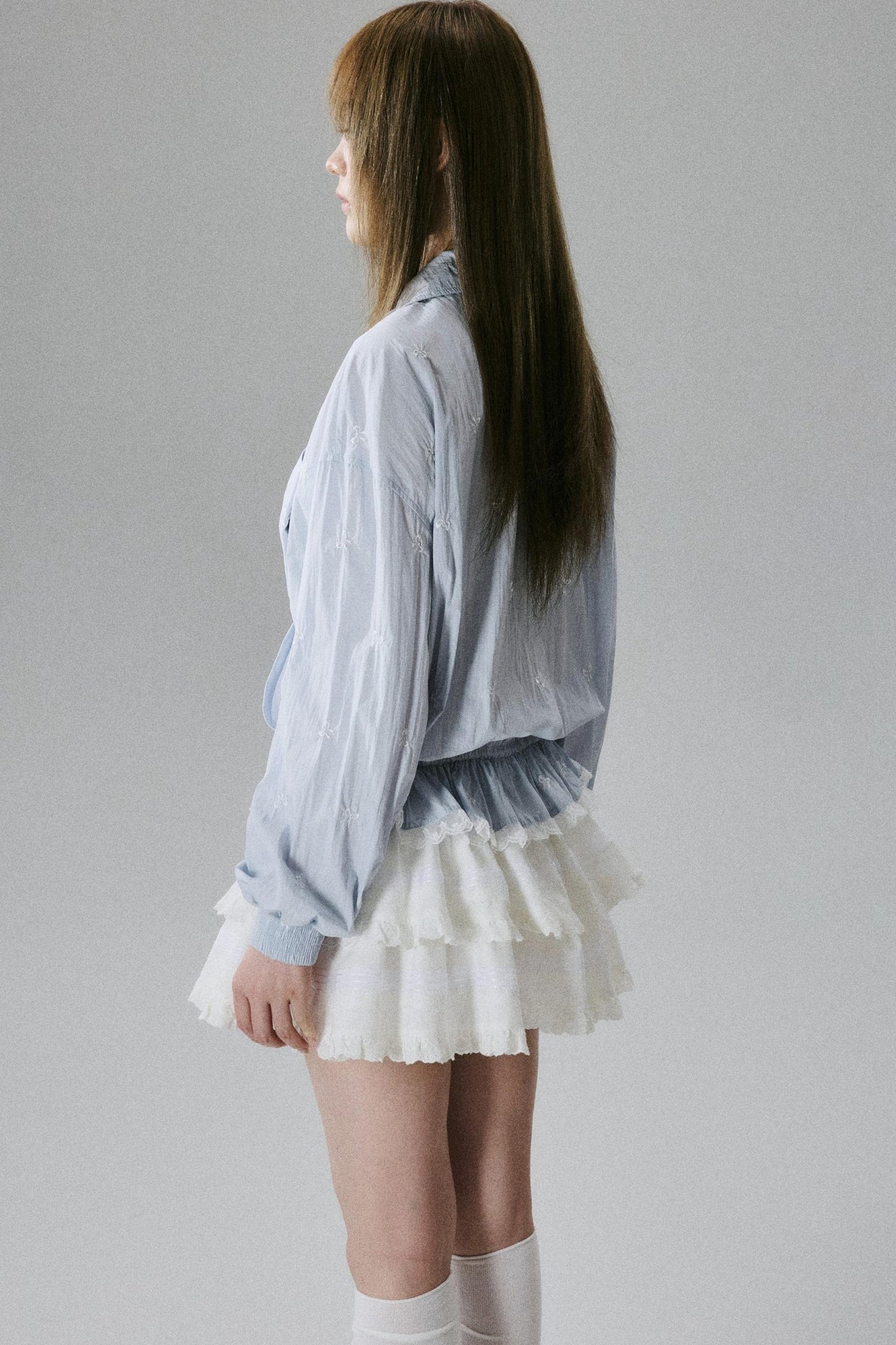 Sweetheart Bow Embroidered Blouse