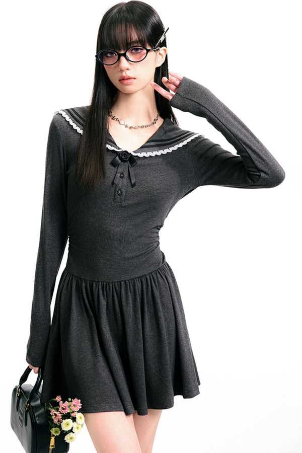 Pleated Sailor Dress