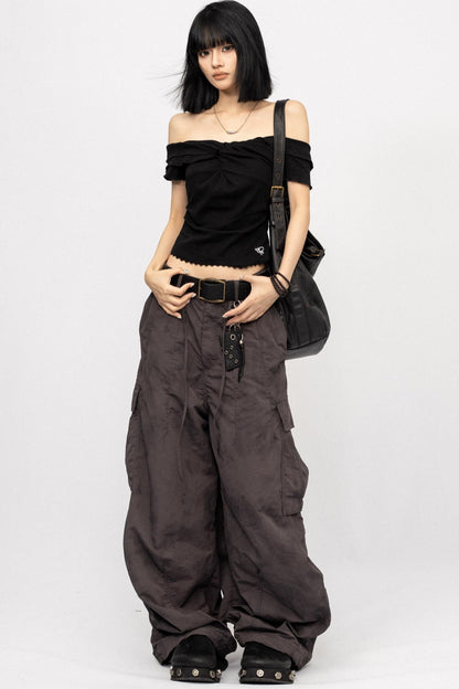 Black One-Shoulder Top