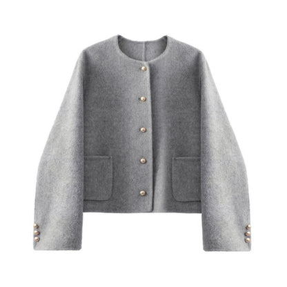 Small Fragrance Woolen Reversible Jacket