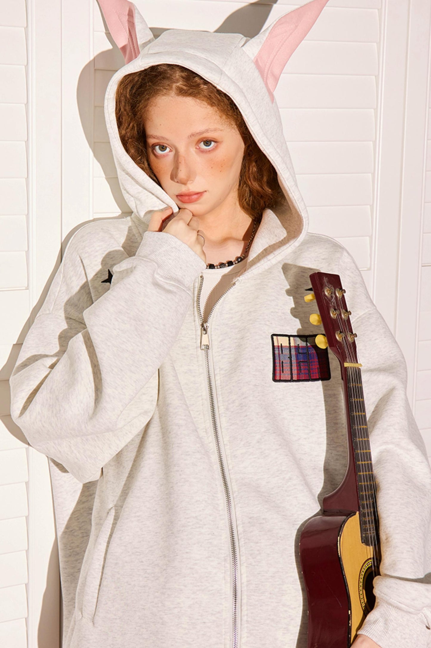 Vintage Peplum Zipper Hoodie Jacket