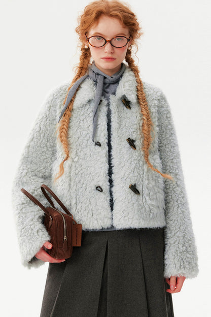 Lamb Wool Toggle Coat