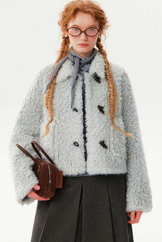 Lamb Wool Toggle Coat