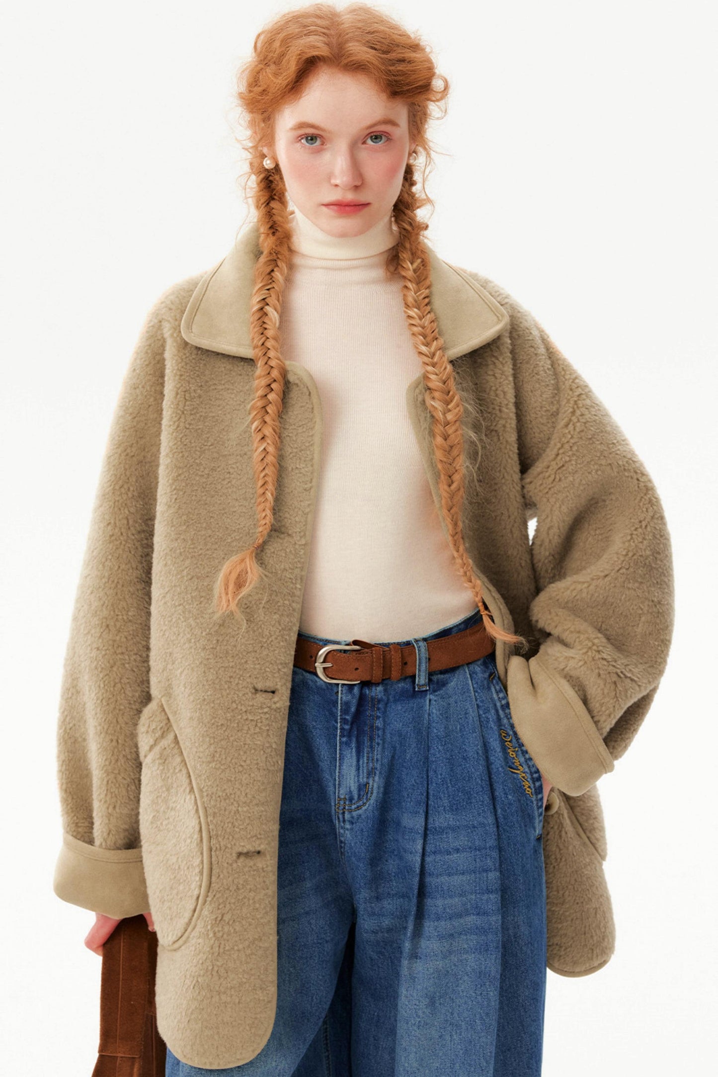 Retro Suede Lamb Wool Coat