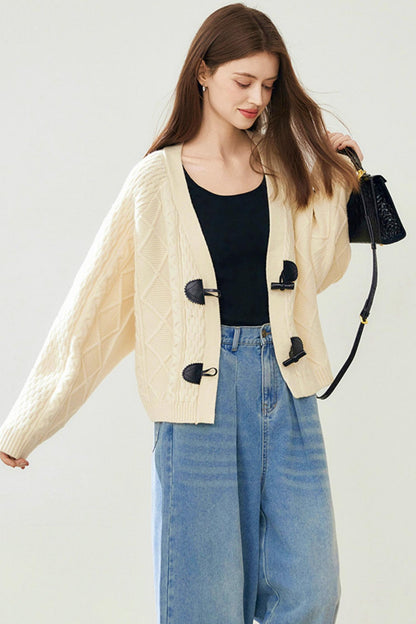 Cow Horn Buckle Cardigan