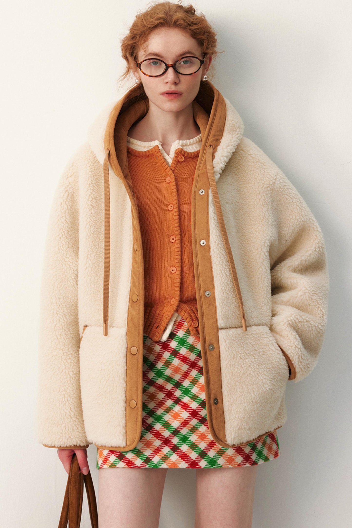 Reversible Hooded Suede Jacket