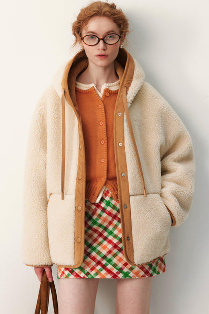 Reversible Hooded Suede Jacket