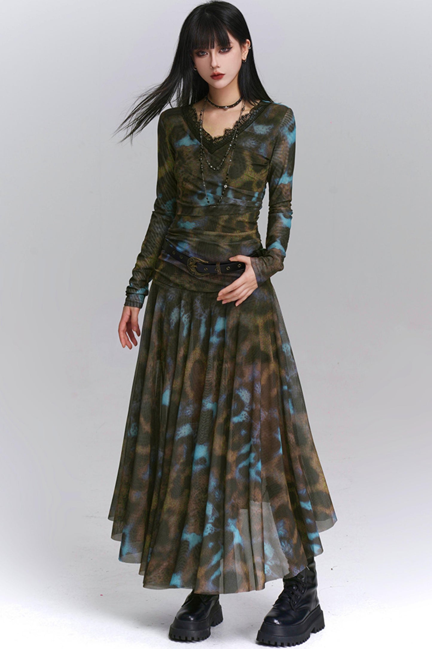 Autumn Beauty Waist Dress