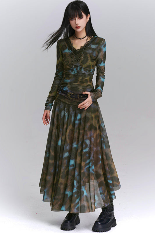 Autumn Beauty Waist Dress