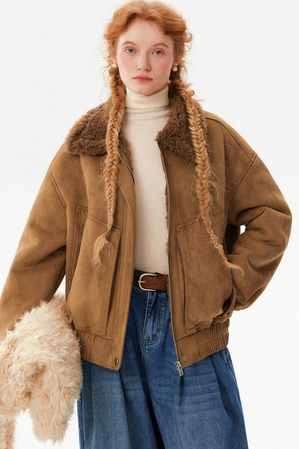 Suede Lamb Wool Jacket