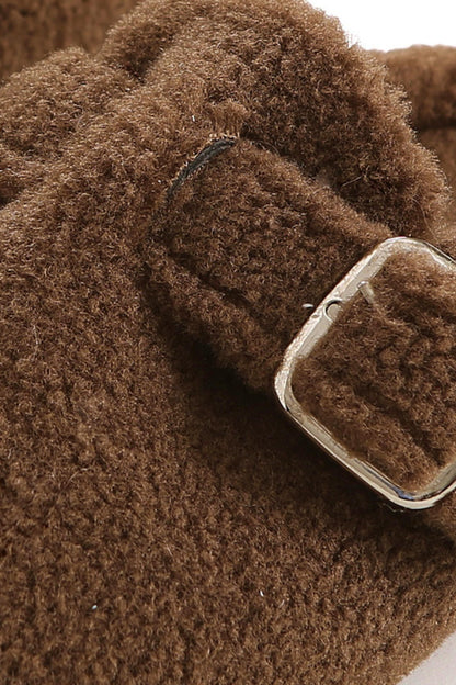 Caramel Brown Teddy Slippers