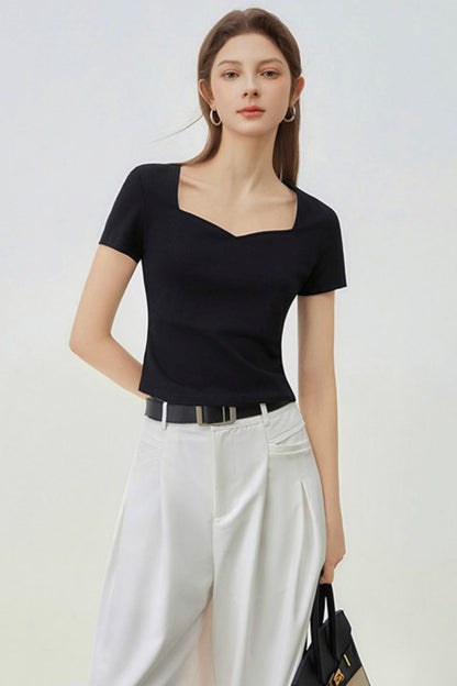 Retro Square Neck Tee