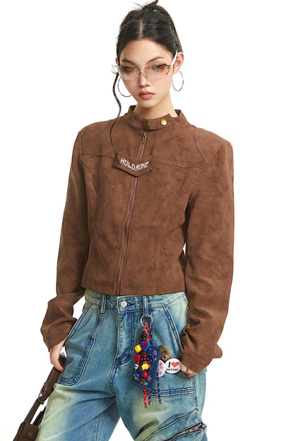 Vintage Brown Moto Jacket