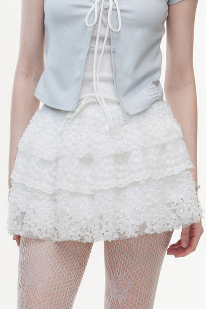 Floral Lace Skater Skirt
