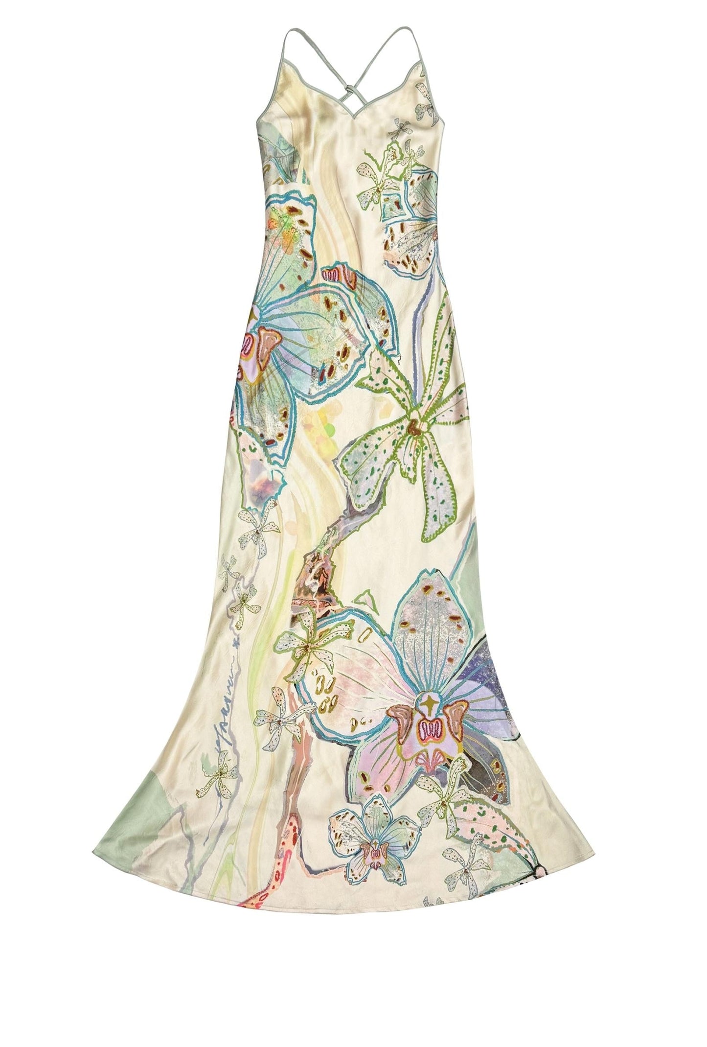 Blossom V-Neck Mermaid Dress