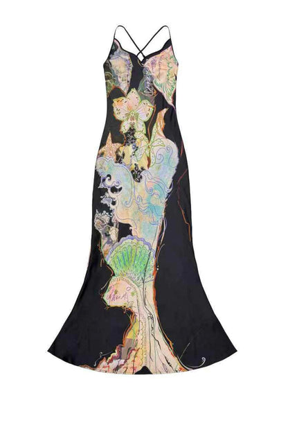 Blossom V-Neck Mermaid Dress