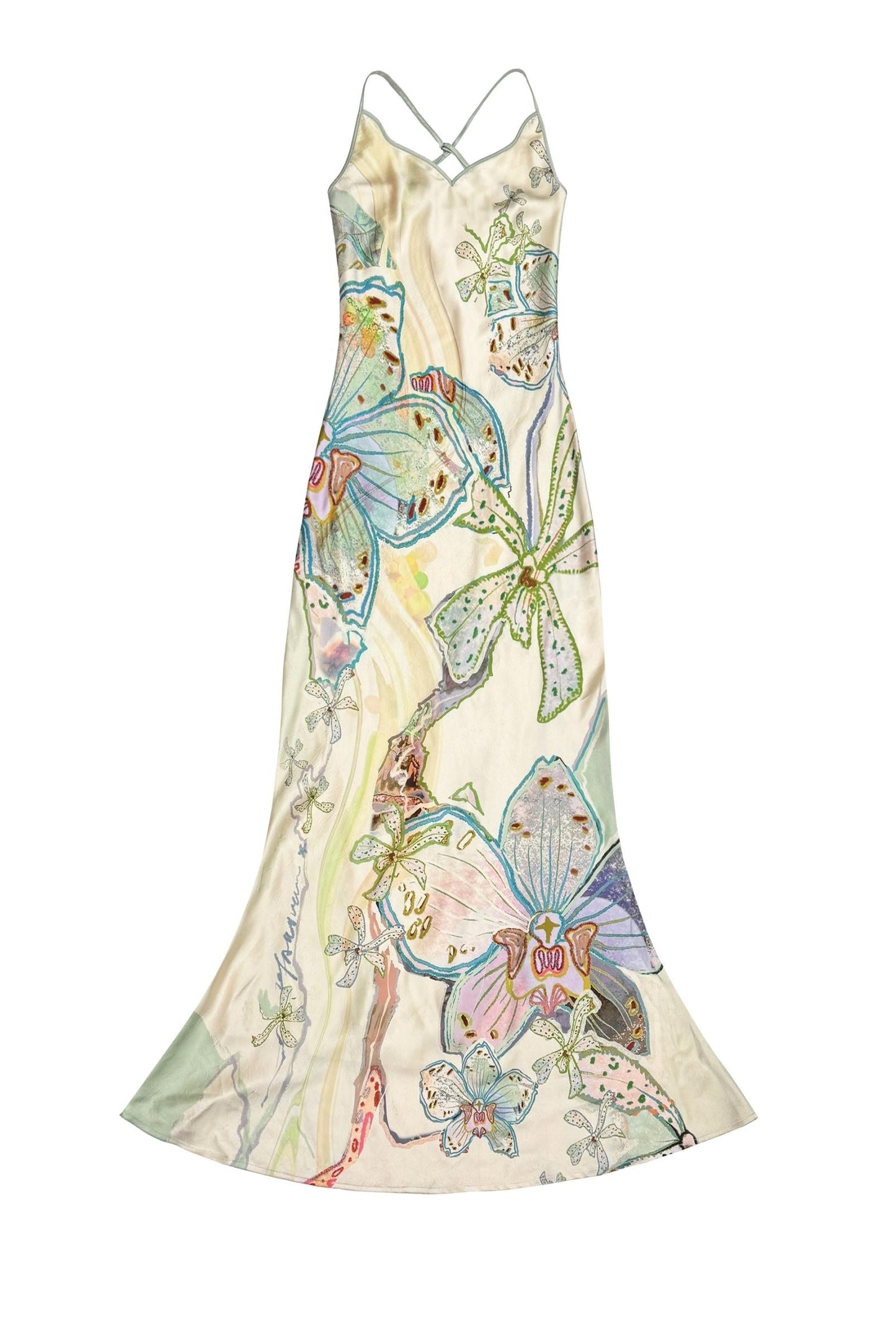 Blossom V-Neck Mermaid Dress