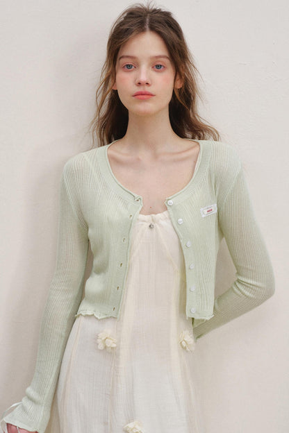 Heartfelt Sheer Knit Cardigan