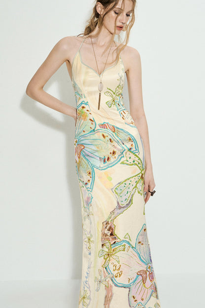 Blossom V-Neck Mermaid Dress