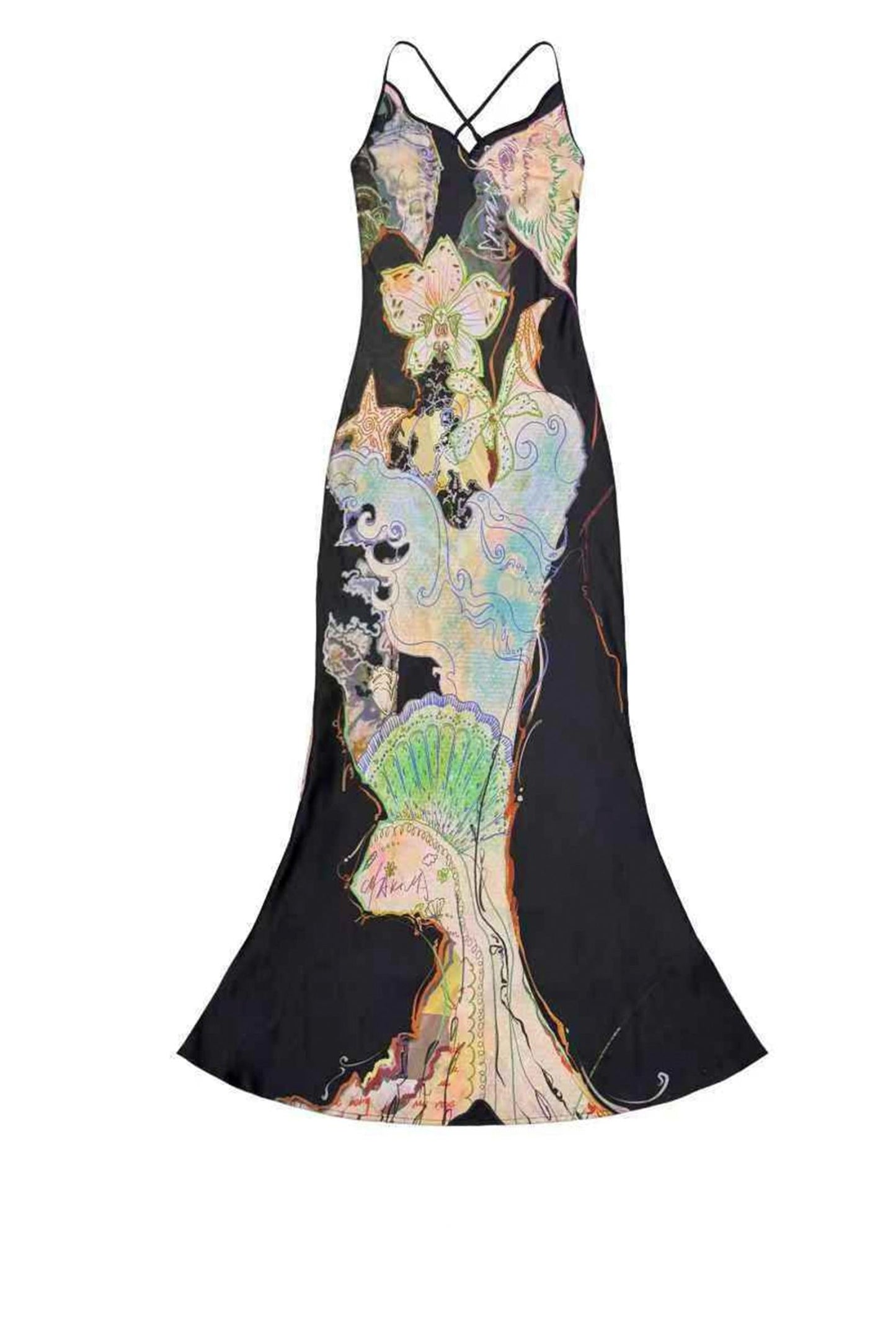 Blossom V-Neck Mermaid Dress