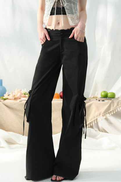 Lace-Trimmed Womens Pants