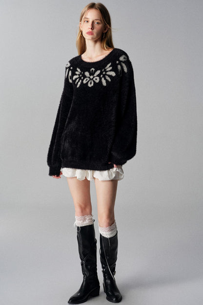 Gilded Dreams Jacquard Sweater