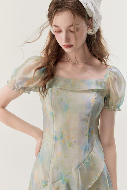 Petite Fit French Long Skirt Dress