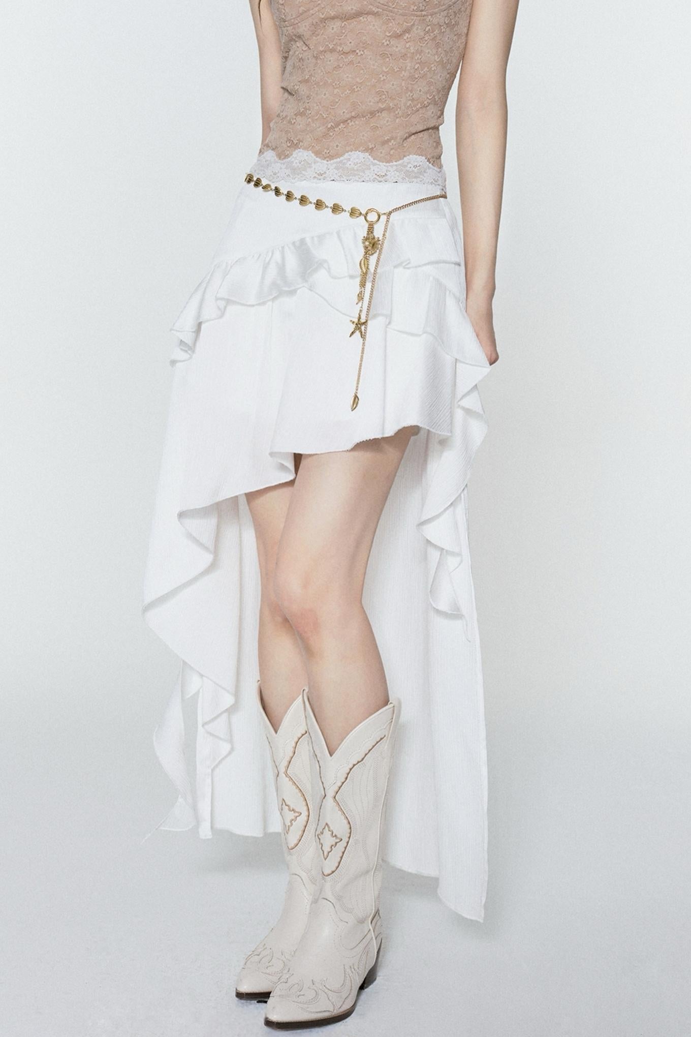 Ruffle Halter Bustier Top Set-Up